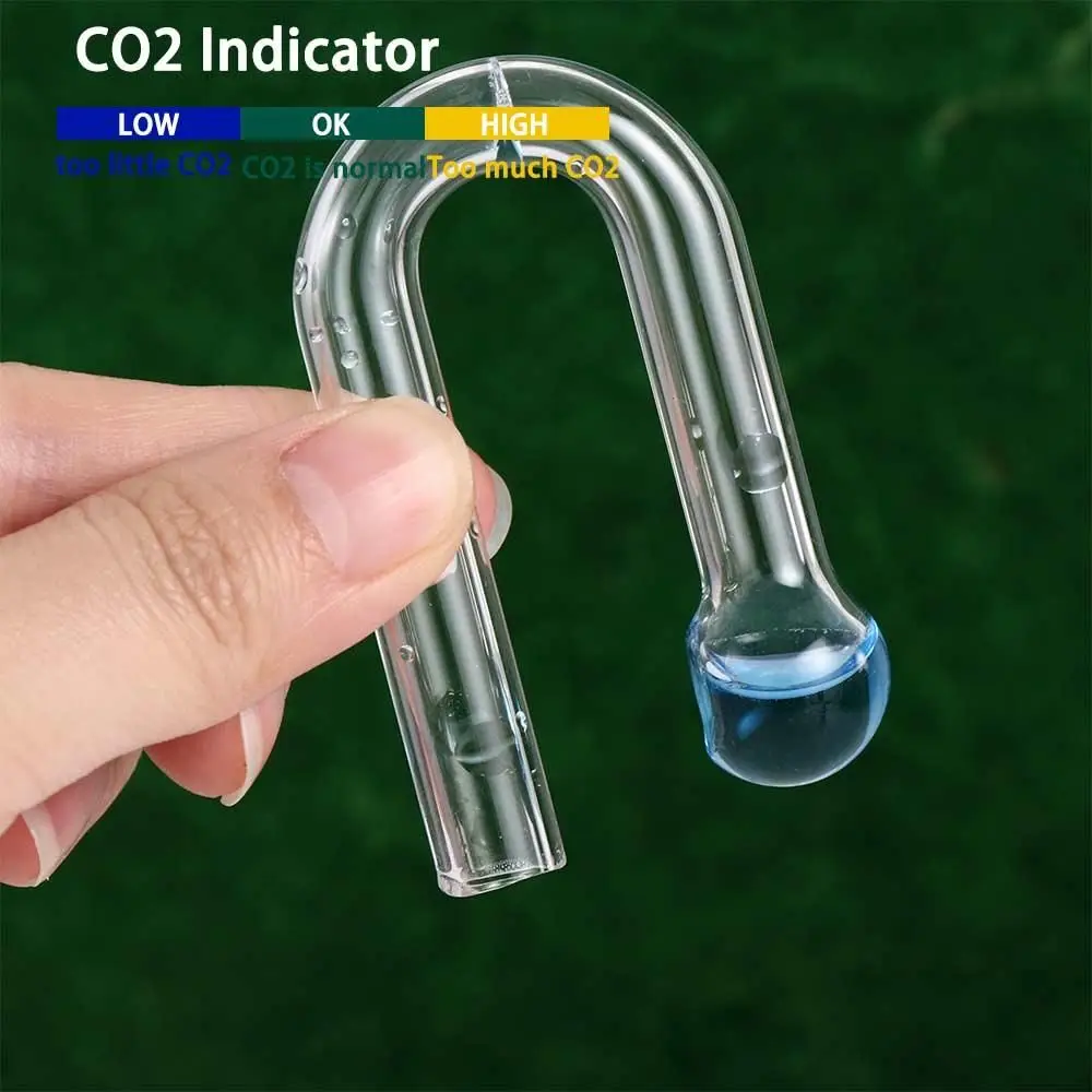 Glass Co2 Drop Checker - Konzentration Aquarium Für Wasserpflanzen CO2 Anzeige