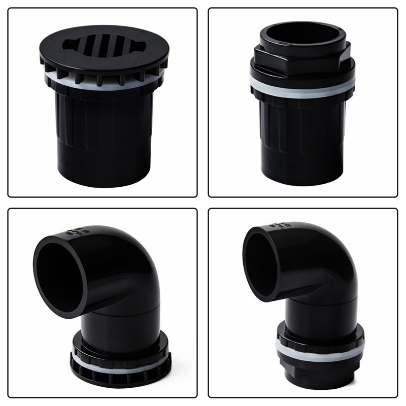 Aquarium Planet - 1pc 20/25/32/40/50mm Schwarz PVC Fisch Tank