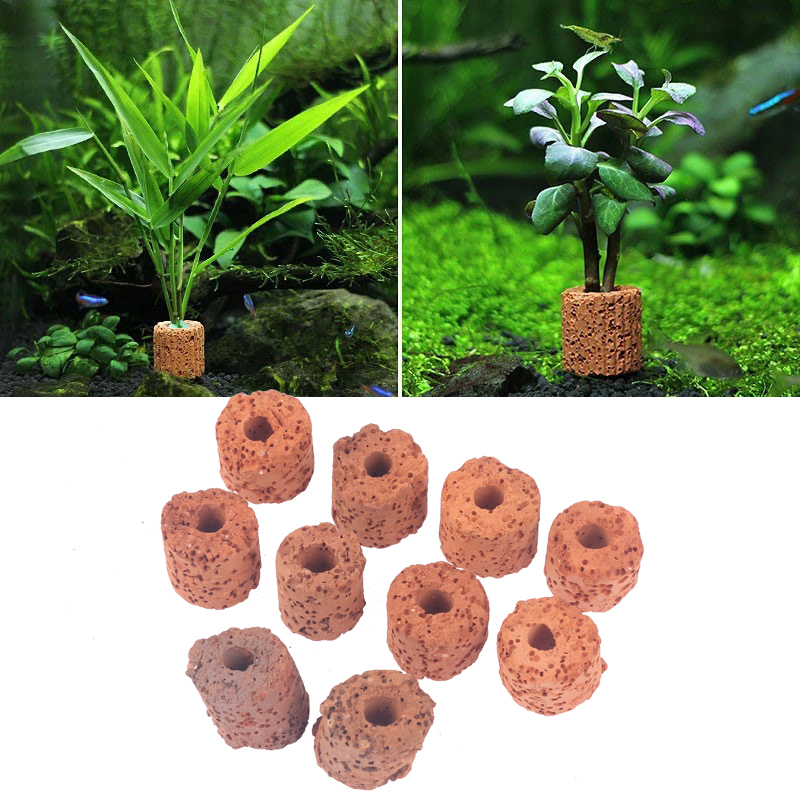 Aquarium Planted Set Up - 10 Stück Mini-Wasserpflanzen-Ring, Bio-Ring für Aquarienpflanzen,