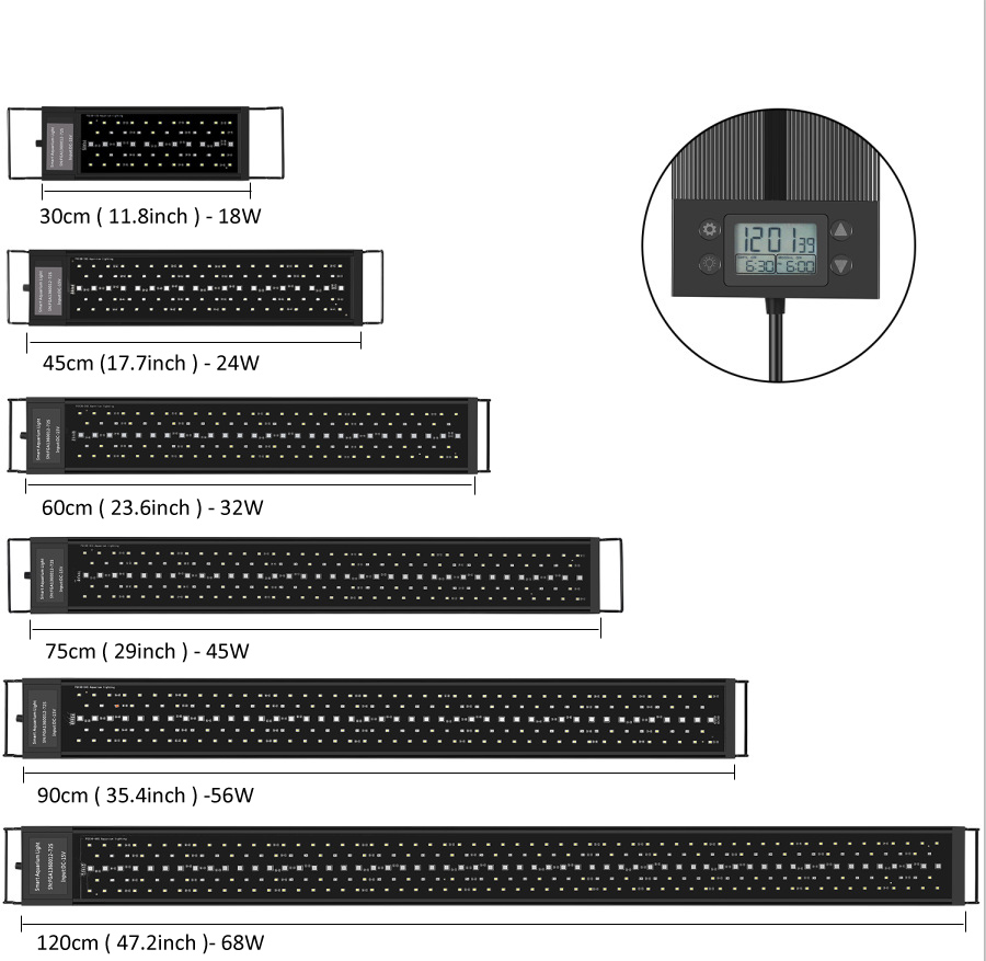 Programmierbares 8-Farben-LED- – Led Planted Tank Light Bewertung und Preis